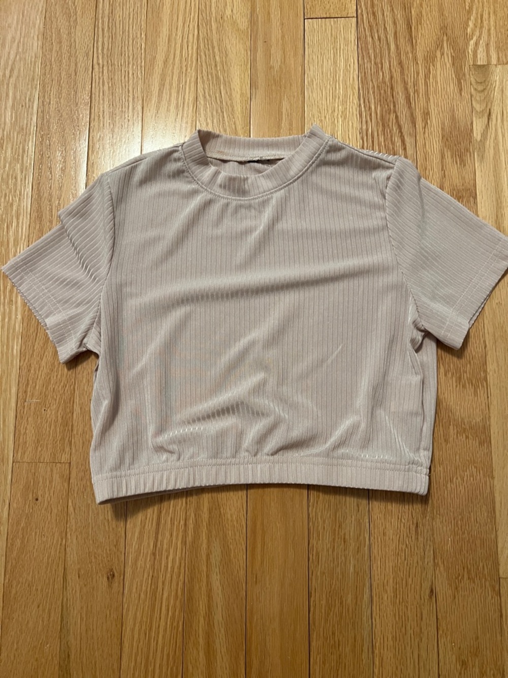 Ribbed Short Sleeve Crop Top